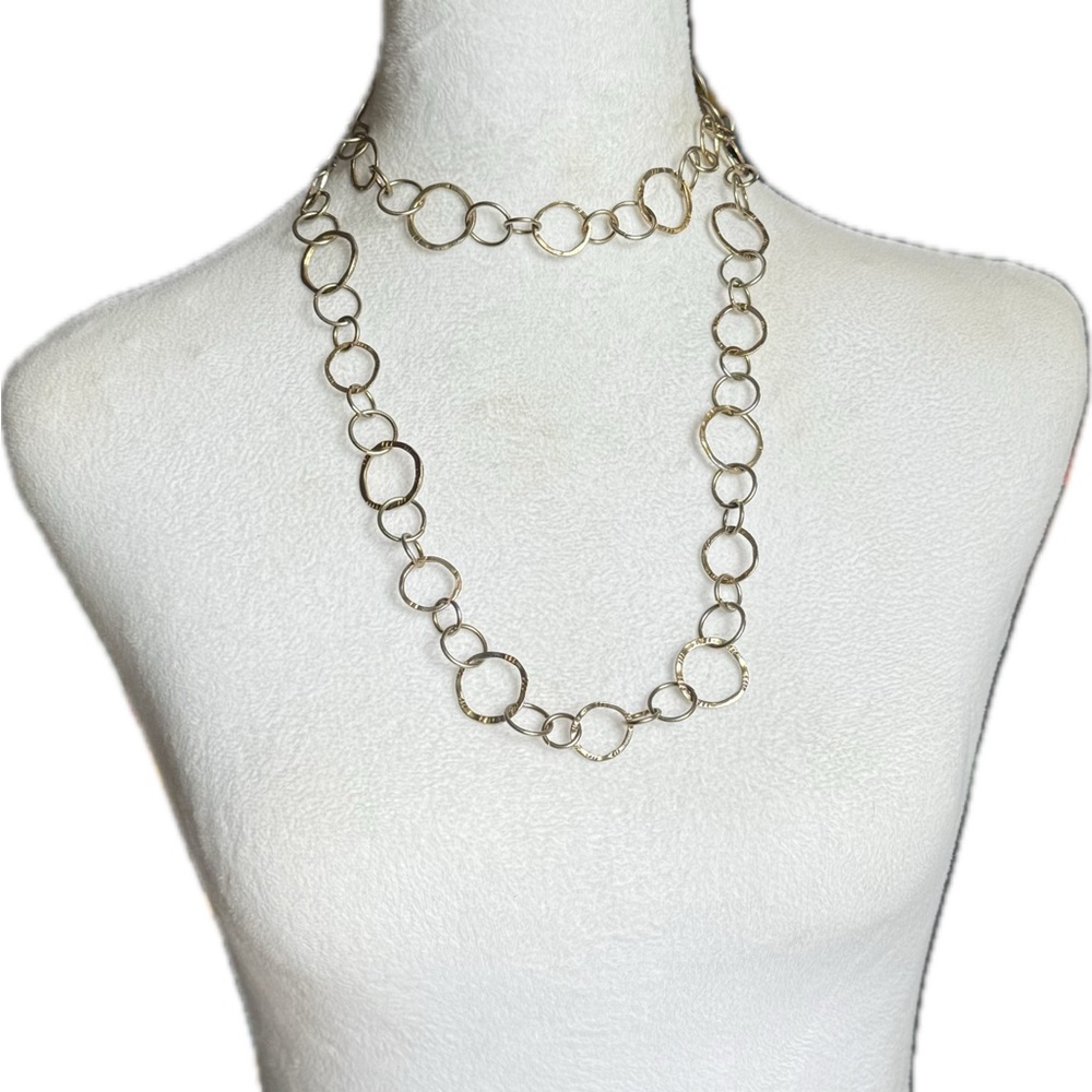 🟡 Cookie Lee 20” Gold Tone Link Necklace - Picture 3 of 11